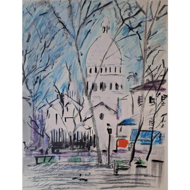 Robert savary (1920-2000) montmartre, the sacré-cœur original color lithograph on rives bfk paper signed in pencil and...