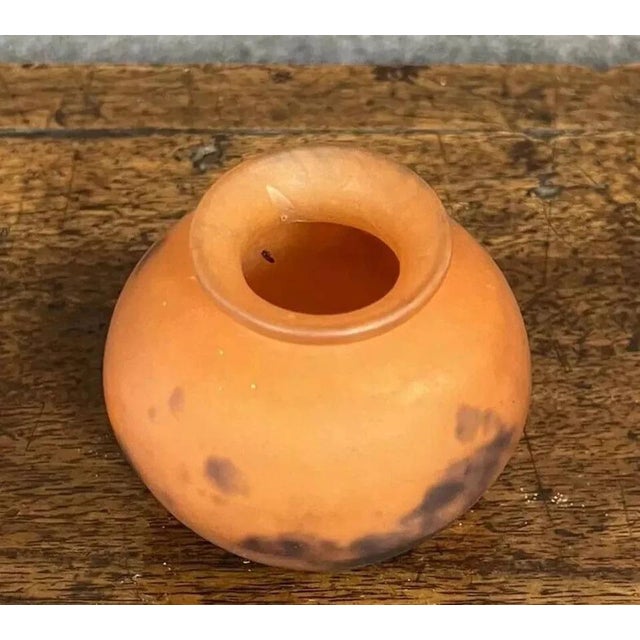 Muller Brothers of Lunéville: Art Nouveau marbled glass vase Signed on the body Dimensions: H8 x D8 cm