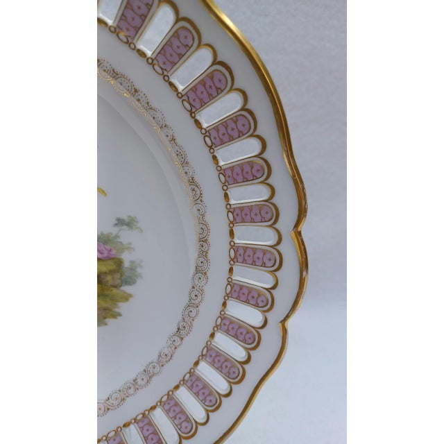 Ceramic Antique Pierced Plate from Meissen, 1860 For Sale - Image 7 of 13