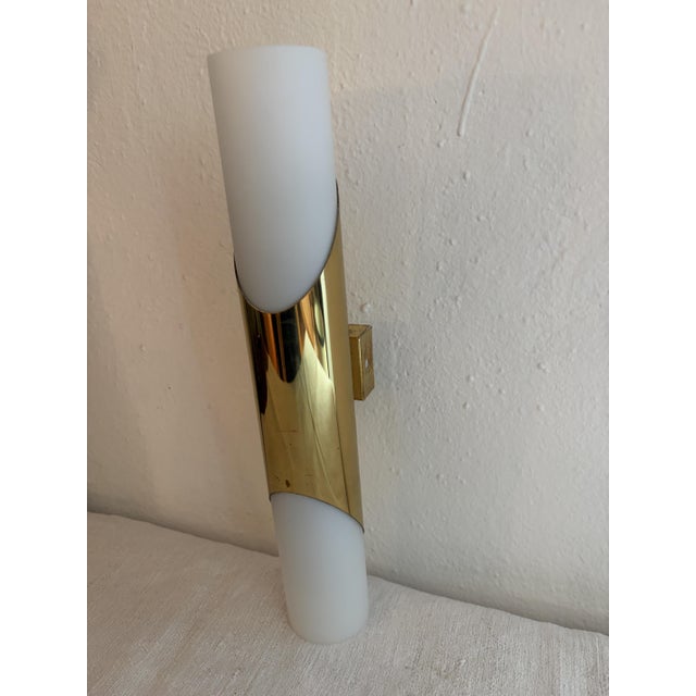 Glass Wall Lamp by Paul Krüger for Neuhaus Leuchten, 1960s, in Good conditions. Designed 1960 to 1969 This piece has an...
