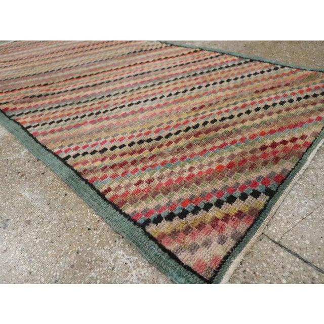 Ivory Galerie Shabab Collection Mid-20th Century Handmade Turkish Anatolian Throw Rug For Sale - Image 8 of 10