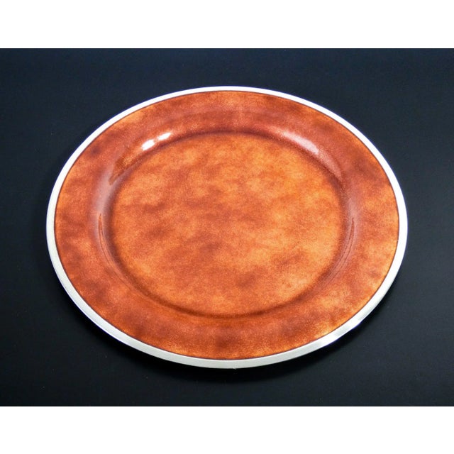 Enamelled Copper And Silver Plate by M. Mare For Broggi For Sale - Image 6 of 6