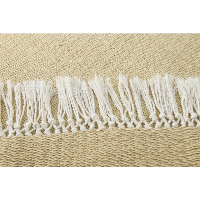 Beige Striped Hemp Runner Rug For Sale - Image 6 of 18