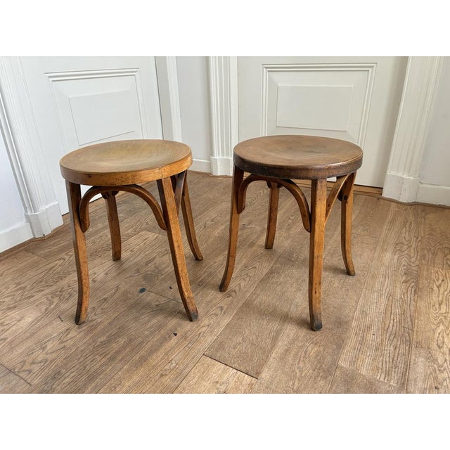 Vintage Bentwood Stool by Joamin Baumann for Baumann, 1940s For Sale - Image 15 of 15