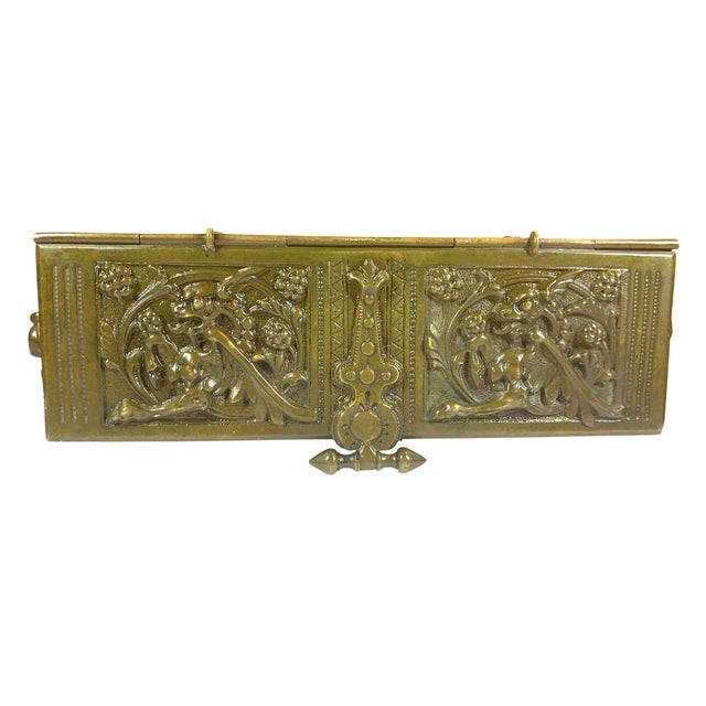 19th C Bronze Jewelry Casket/Box With Bats (Or Goblins) All Around For Sale In Philadelphia - Image 6 of 12