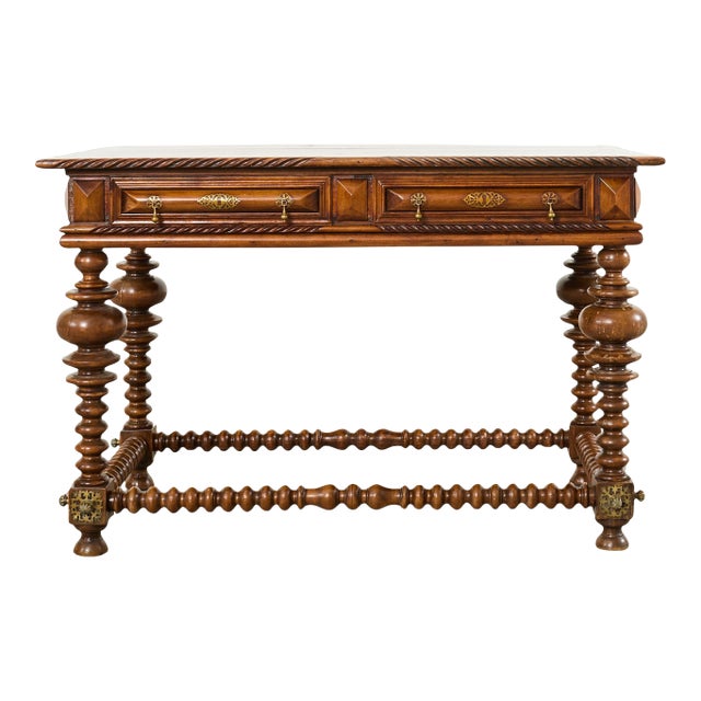 Portuguese Baroque Style Rosewood Library Table or Center Table For Sale