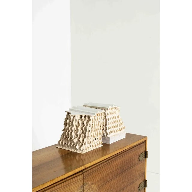 Set of Two Decorative Ceramic Objects by Christian Wisse, The Netherlands 1995. These objects have the look and feel of...