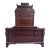 Antique Full Size C 1870-1890 Victorian Eastlake Monumental High Back Walnut Bed For Sale