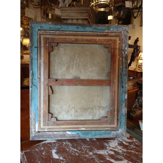 Mid 19th Century Neoclassical French Painting in Giltwood Frame For Sale - Image 12 of 13