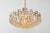 Large Gilt Brass and Crystal Glass Chandelier attributed to Palwa, Germany, 1960s For Sale - Image 9 of 17