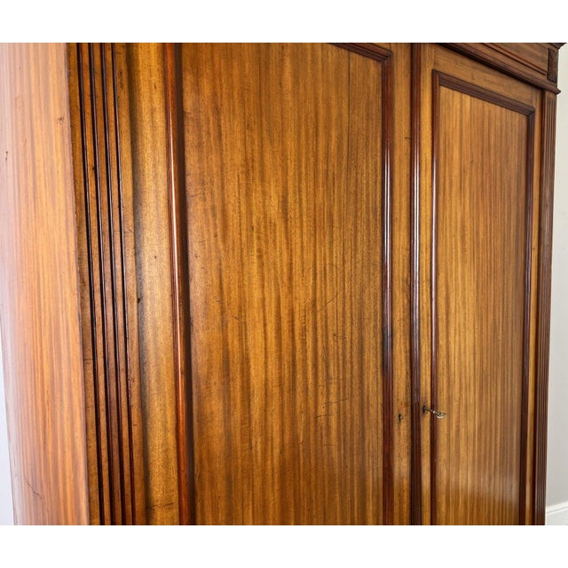 Antique French Carved Mahogany 2-Door Armoire For Sale - Image 4 of 18