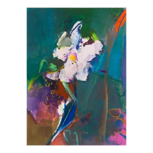 'White Iris' by John Maxon, California Post-Impressionist Landscape, San Jose State University, Mount Madonna