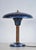 Industrial Blue Mushroom Desk Light in Aluminium and Copper, Germany, 1950s For Sale - Image 16 of 16