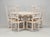Country French White Washed Round Kitchen/Dining Table (6) Chairs For Sale - Image 16 of 17