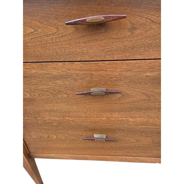 Vintage Danish Modern Century Furniture Dresser Chest Sideboard Rosewood Bronze For Sale - Image 9 of 18