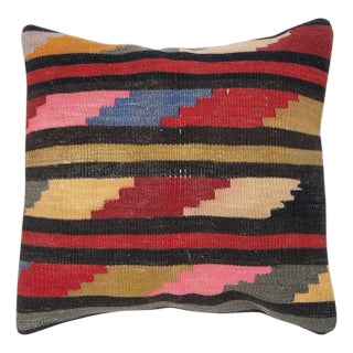 20"x20" Vintage Kilim Cushion Cover. Accent Pillow. Handmade Throw Pillow Cover For Sale