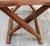 Poul Hundevad Vintage Danish Modern "Guldhøj" Teak Cognac Leather Folding Stool Poul Hundevad For Sale - Image 4 of 9