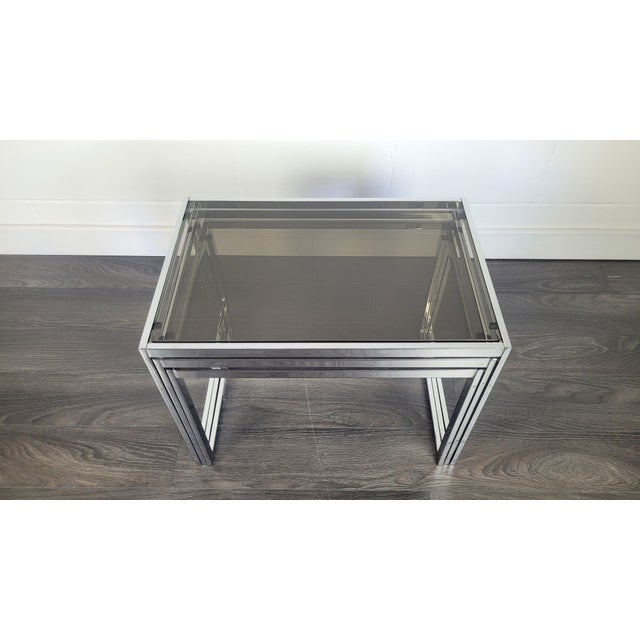 1970s MDA Nesting Tables attributed to Howard Miller for Miller Design Associates, 1970s, Set of 3 For Sale - Image 5 of 10