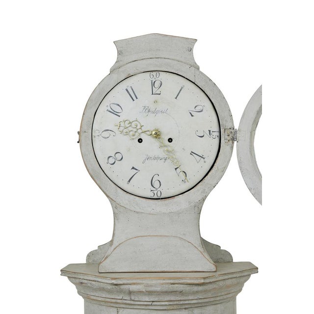 mid 19th century swedish decorative column long case clock circa 1837. beautiful long case clock from sweden. made with a...