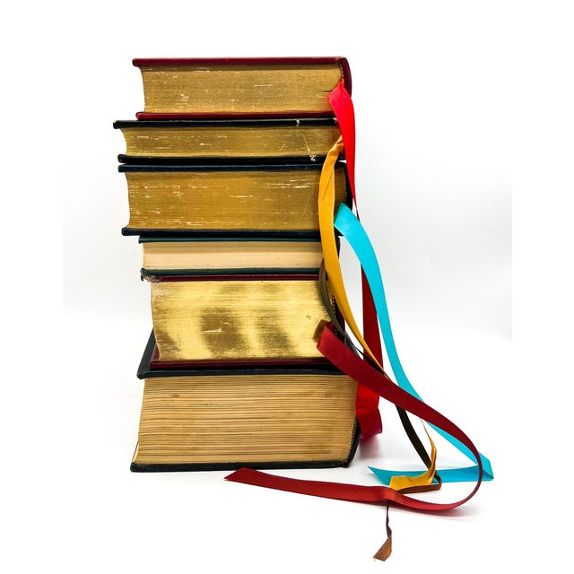 Set of 6 Vintage Leather & Faux Leather Bound Classic Books – 4 Easton Press Editions For Sale - Image 17 of 18