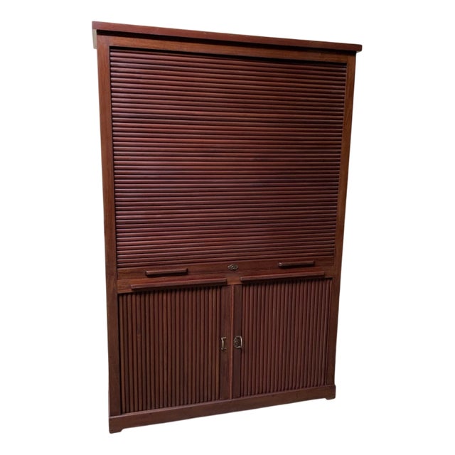 Art Nouveau Roller Shutter Archive Cabinet, 1910 For Sale