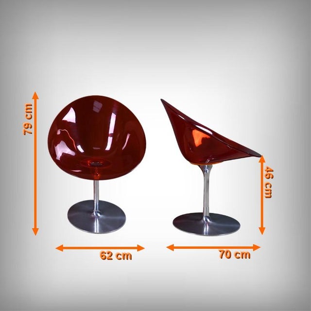 Eros Armchairs in Polycarbonate by Philippe Starck, 2001, Set of 2 For Sale - Image 9 of 11