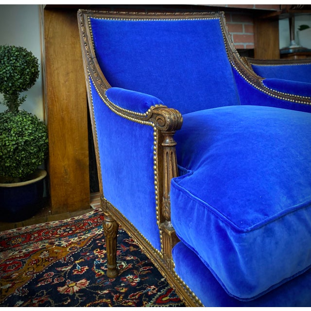 French Stamped Early 18th Century Louis XVI Duchesse Brisee Longue Chair French Bergère For Sale - Image 3 of 10