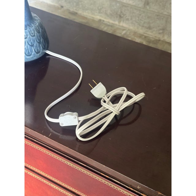 Blue 1970s Mid-Century Modern Søholm Stentøj Denmark Ceramic Table Lamp For Sale - Image 8 of 9