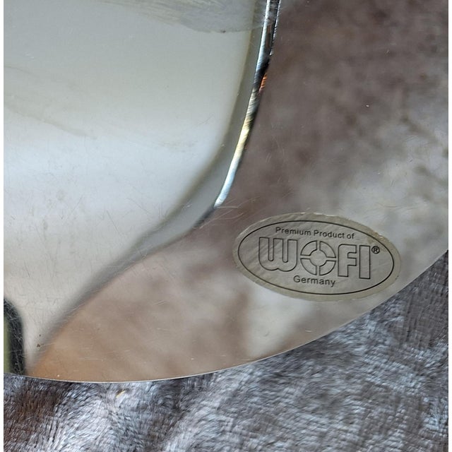 Vintage Table Lamps with Chrome-Plated Metal Housing and White Plastic Shade from Wofi-Leuchten, 2000s, Set of 2 For Sale - Image 9 of 11