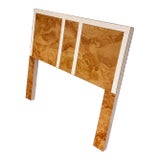 1970’s Mid Century Modern Burl Bedroom Twin Headboard For Sale