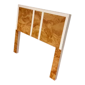 1970’s Mid Century Modern Burl Bedroom Twin Headboard