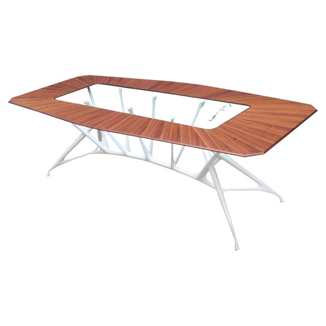 Wood Architectural Dining Table Designed by L'Opere e i Giorni For Sale - Image 7 of 9