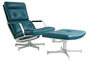 Set of FK 85 Lounge Chair & Ottoman by Preben Fabricius & Jørgen Kastholm for Kill International, 1960s
