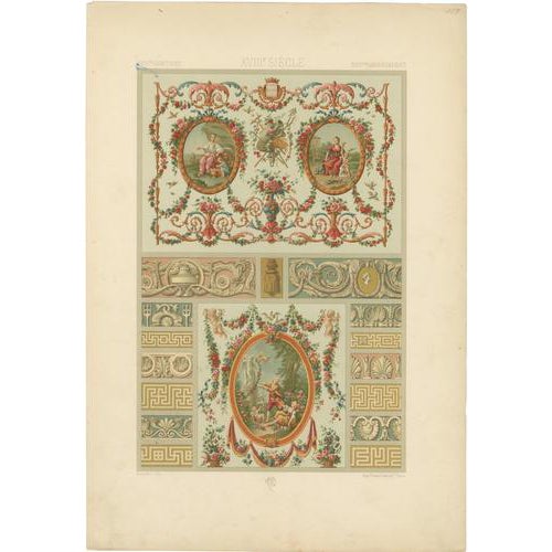 Albert Racinet, Decorative Panel, 1873, Chromolithograph For Sale
