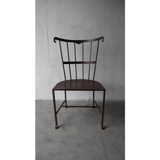 Set of 6 Vintage Metal Windsor Garden Dining Chairs For Sale In Las Vegas - Image 6 of 8