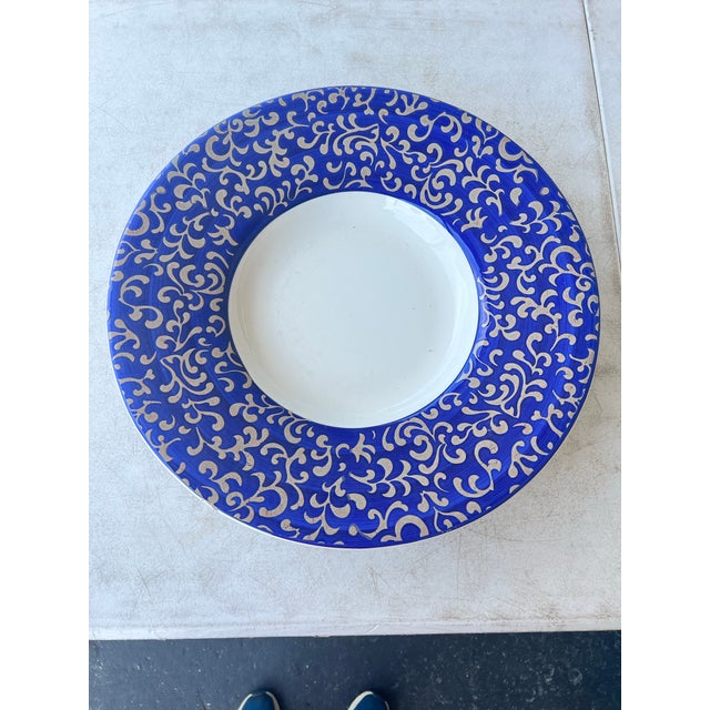 Italian Late 20th Century Italian Floral Ceramica JRM Large Serving Platter For Sale - Image 3 of 5