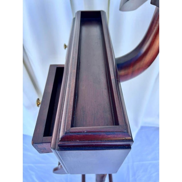 Mid- Century Traditional Mahogany Valet For Sale - Image 9 of 10