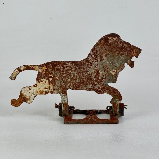 Early 20th Century Vintage William F. Mangels Co. Coney Island Cast Iron Lion Shooting Target, Carnival Fairground For Sale - Image 5 of 7