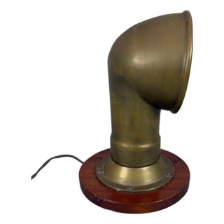 Naval Table Lamp in Windsock Brass For Sale