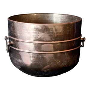 1970s Large Brass Pot With Handles