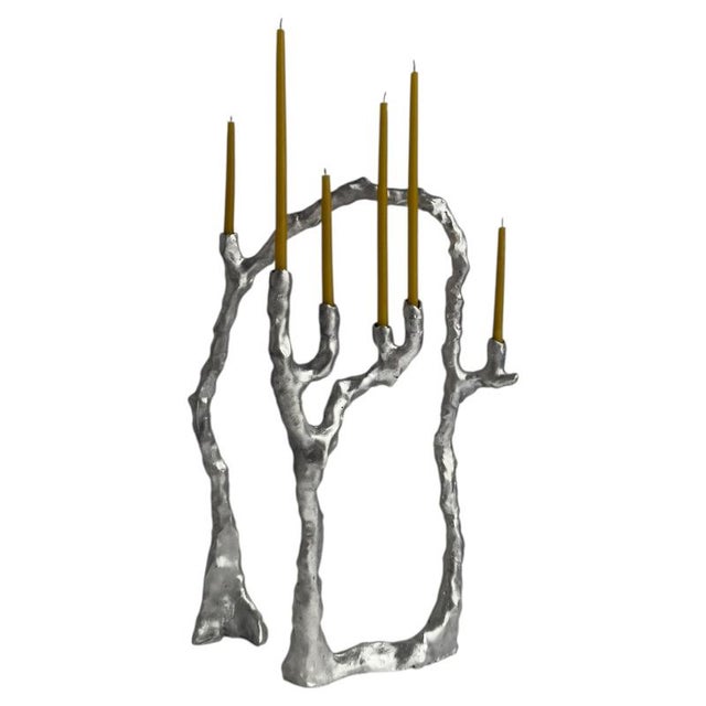 Gold Route Candleholder 02.01 in Cast Aluminium by Sofia Karnukaeva For Sale - Image 8 of 8