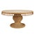Tan Matthew Izzo Home Gabrielle 60" Woven Rattan Pedestal Dining Table With Glass Top For Sale - Image 8 of 8