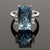 18k White Gold Aquamarine and Diamond Ring Vintage For Sale - Image 9 of 11