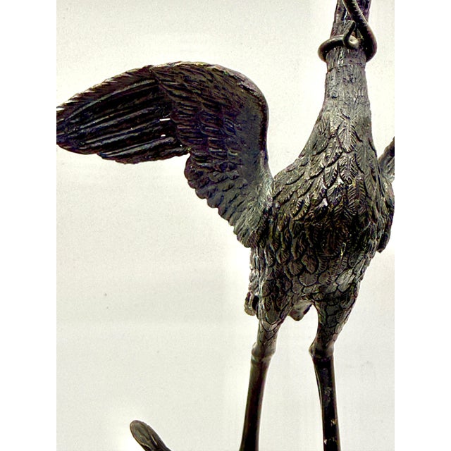 19th Century Pompeiian Bronze Neoclassical Grand Tour Souvenir Oil Lamp Heron For Sale - Image 13 of 17