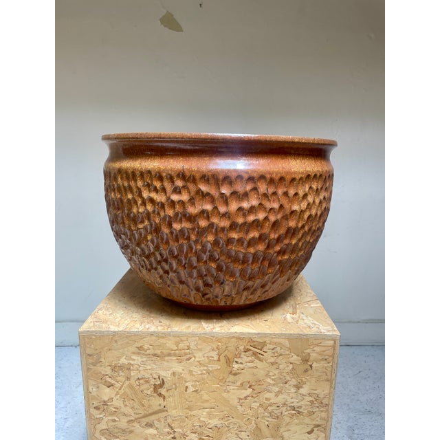 Mid-Century Modern Vintage Brutalist Thumbprint Planter Attributed to David Cressey for Earthgender 1970s For Sale - Image 3 of 6