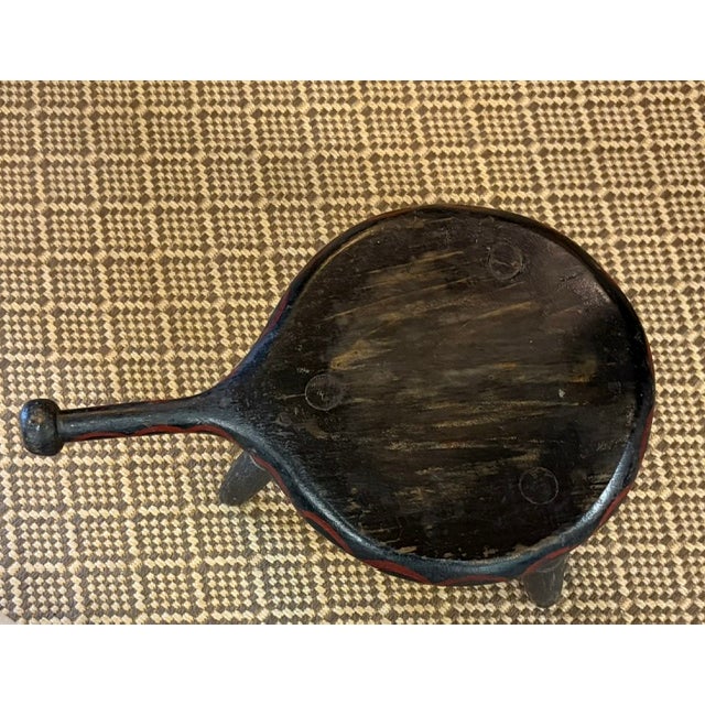 Antique American Primitive, Folk Art Tri Pod Milking Stool For Sale - Image 4 of 5