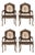 Early 20th Century Set of Four (4) Louis XV Style Carved Chairs For Sale