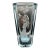 Vintage Strömbergshyttan B1046 Swedish Mid-Century Ice Blue Engraved Crystal Vase For Sale