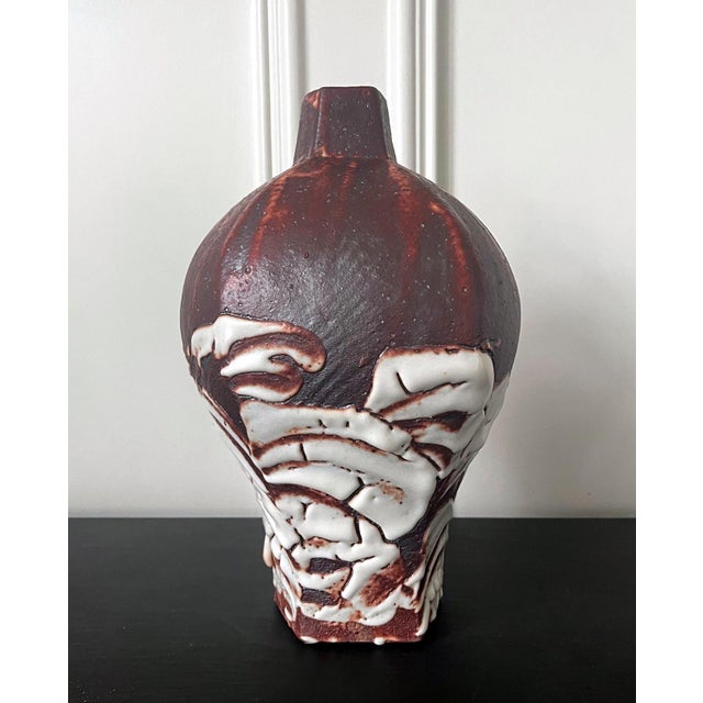 Early 21st Century Japanese Studio Ceramic Vase by Ken Matsuzaki with Original Tomobako For Sale - Image 5 of 18