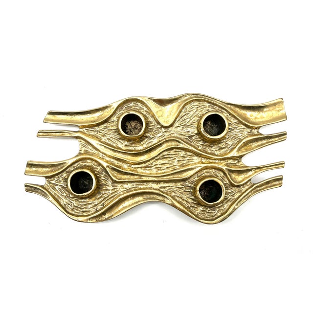Sculptural Brutalist Four-Flame Candlestick by Antonella Caprio Saviato, Italy, 1960s For Sale - Image 4 of 16